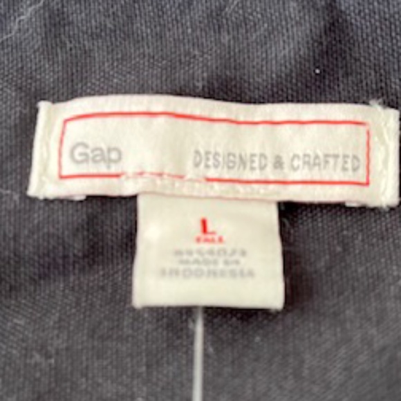 Gap Designed & Crafted  Vintage Black Cotton Button Down Shirt NWT - Picture 7 of 7